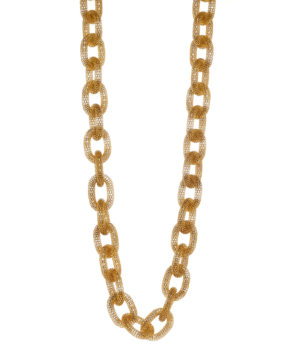 Marine mesh chain necklace