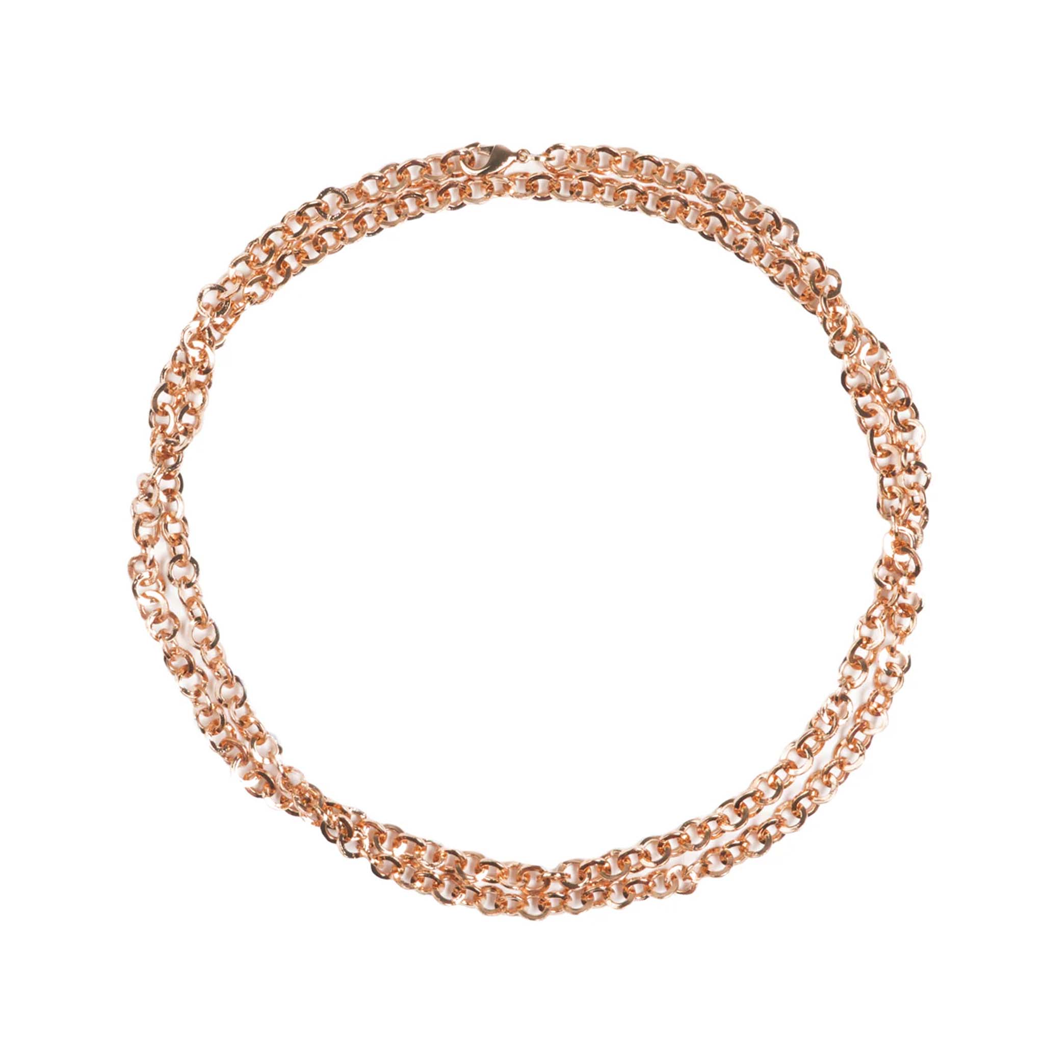 Round link chain necklace